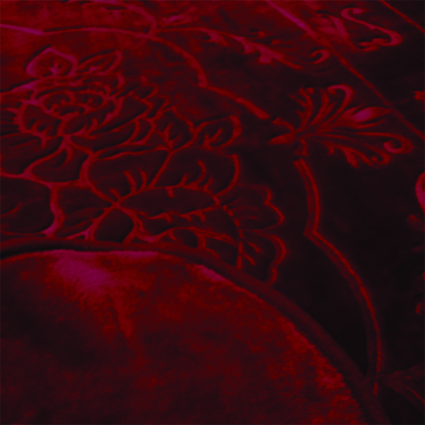 پتوی تک نفره زنبق طرح برجسته تک رنگ سایز 155/210